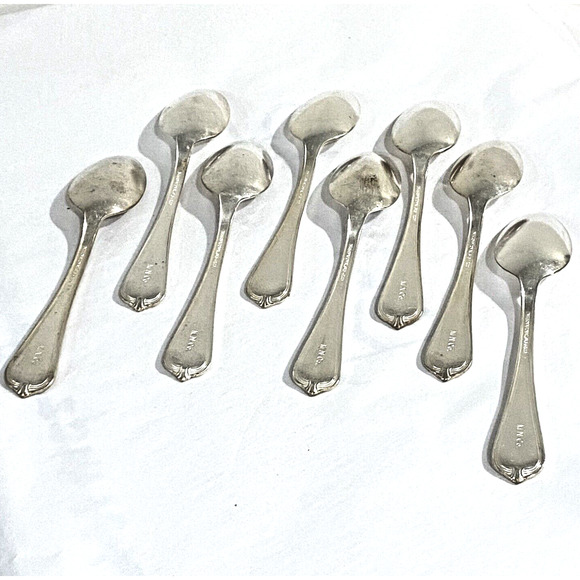 Vintage Silverplate teaspoons matching set of 8 International Silver MN & Co - Picture 3 of 8